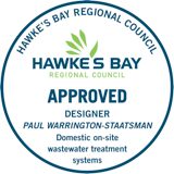 Hawke's Bay Regional Council Approved Designer - domestic on-site wastewater treatment systems